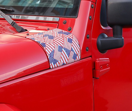 U.S Flag Design ABS Cowl Body Armor 07-18 Jeep Wrangler JK - Click Image to Close